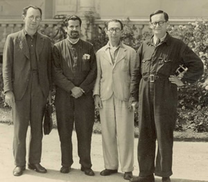 Hans Gál in the internment camp, middle. Image credit: Courtesy of The Hans Gál Society
